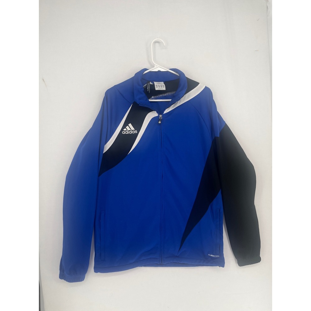 Adidas Clima365 Track Jacket Mens Medium Blue Black Full Zip ClimaCool Coat